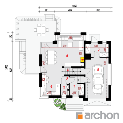  Maja litseade all (P) 1. korruse plaan