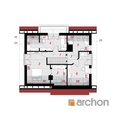  Maja litseade all (P) 2. korruse plaan