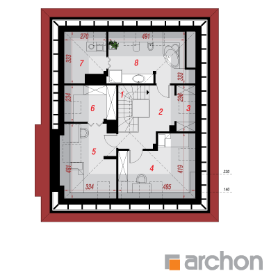  Maja sirelites (PD) 2. korruse plaan
