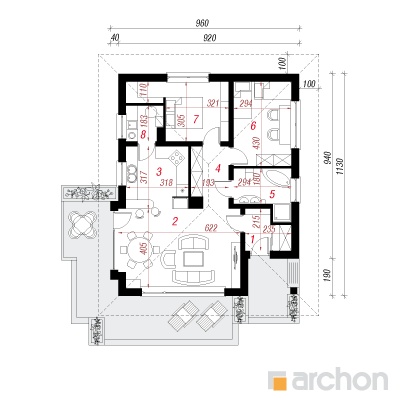  Maja sirelites 1. korruse plaan