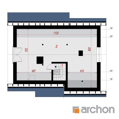  Maja harilikes sparmanniates (P) 2. korruse plaan