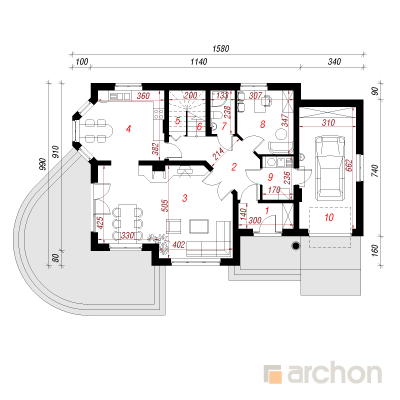  Maja leesputkes 1. korruse plaan