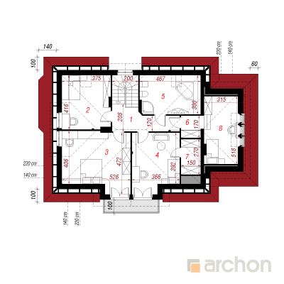  Maja leesputkes 2. korruse plaan