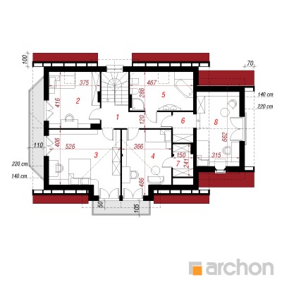  Maja leesputkes 2 2. korruse plaan