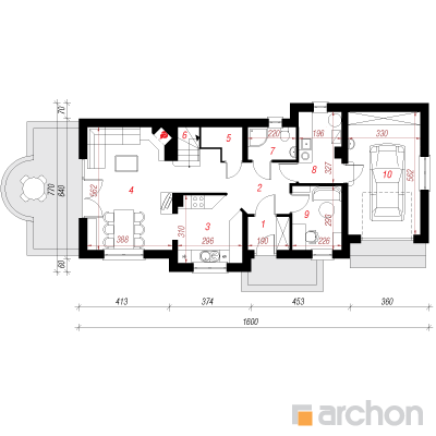  Maja lupiinides 2 1. korruse plaan