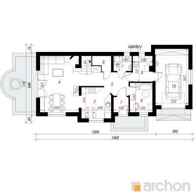  Maja lupiinides 1. korruse plaan