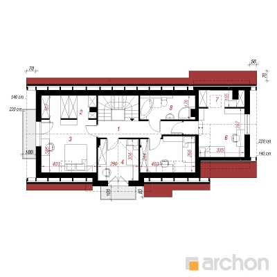  Maja lupiinides 2. korruse plaan