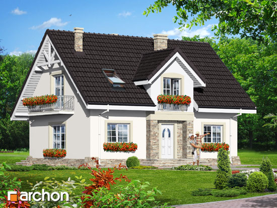 Maja lutsernides (P) eestvaade