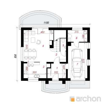  Maja lutsernides 1. korruse plaan