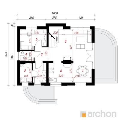  Maja lagritsapõõsas 2 1. korruse plaan