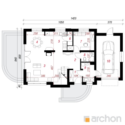  Maja lagritsapõõsas 3 1. korruse plaan