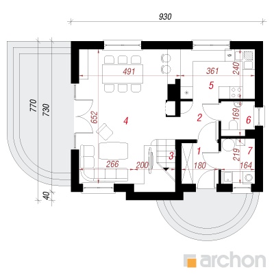  Maja lagritsapõõsas 4 1. korruse plaan