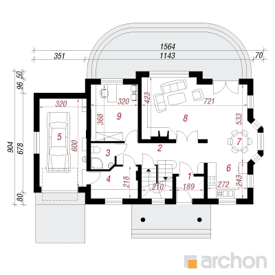  Maja magnooliates 2 (P) 1. korruse plaan