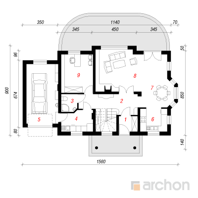  Maja magnooliates 1. korruse plaan