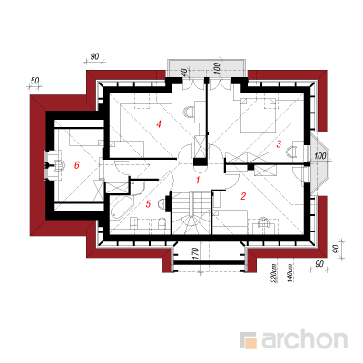  Maja magnooliates 2. korruse plaan