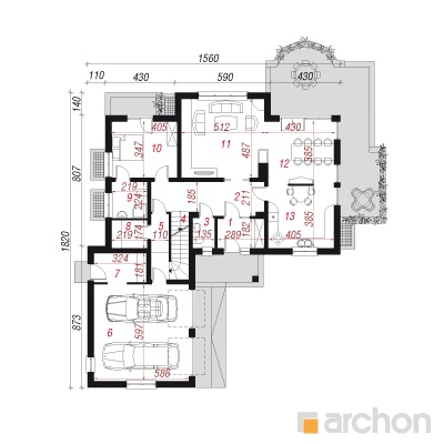  Maja mahagonipuudes 2 (P) 1. korruse plaan