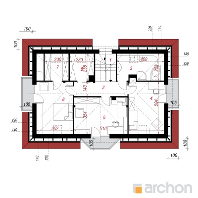  Maja vorstirohtudes 2. korruse plaan