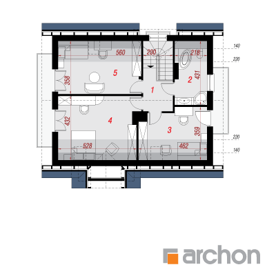  Maja mandariinides (P) 2. korruse plaan