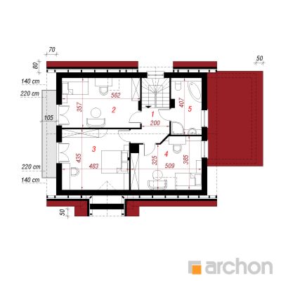  Maja mandariinipuudes (G) 2. korruse plaan