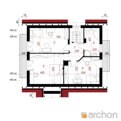  Maja mandariinipuudes 2. korruse plaan