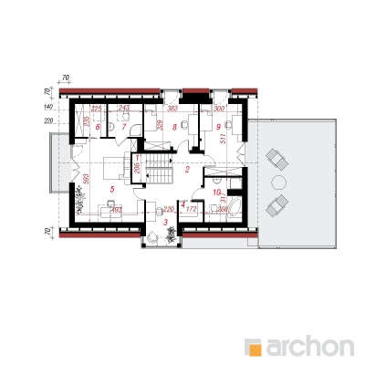  Maja mandragooras (G2) 2. korruse plaan