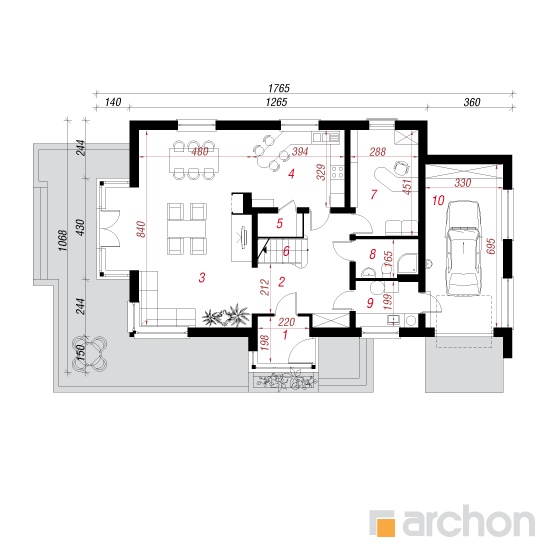  Maja mandragooras 1. korruse plaan