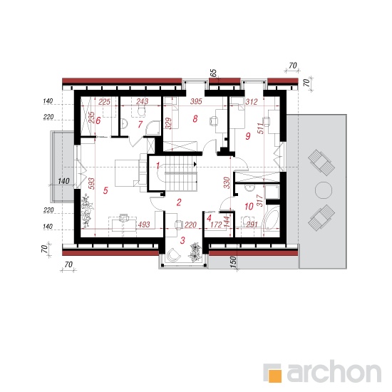  Maja mandragooras 2. korruse plaan