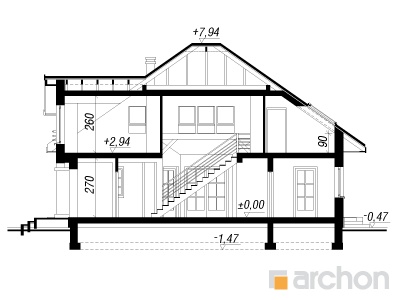 Maja purpur-kannatuslilledes (G2) lõige