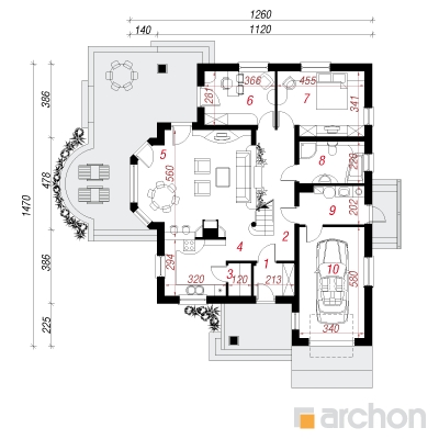  Maja purpur-kannatuslilledes 1. korruse plaan