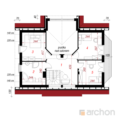  Maja melissides 2. korruse plaan