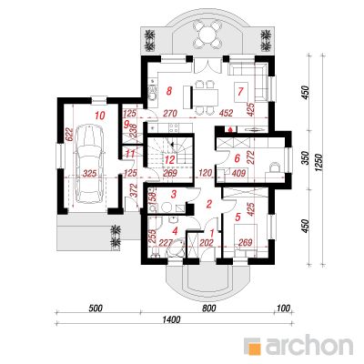  Maja mägiastrites 1. korruse plaan