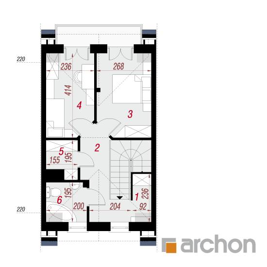  Maja mandlites 3. korruse plaan