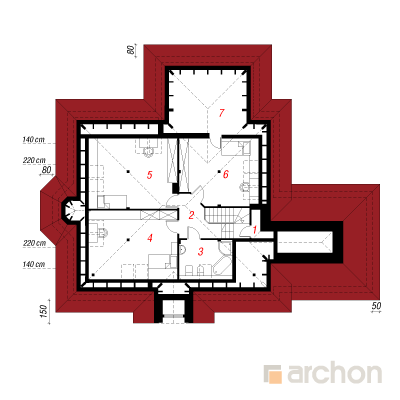  Maja ogaputkedes 2. korruse plaan