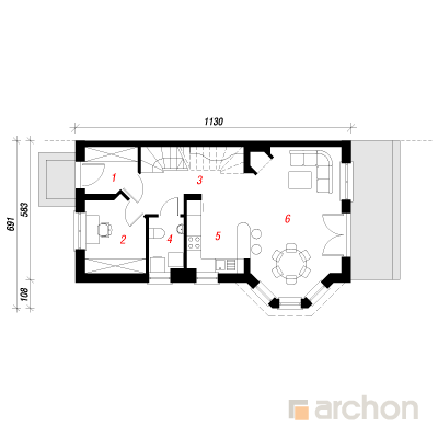  Maja hõlmikpuudes 2 1. korruse plaan