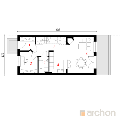  Maja hõlmikpuudes 1. korruse plaan