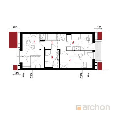  Maja hõlmikpuudes 2. korruse plaan