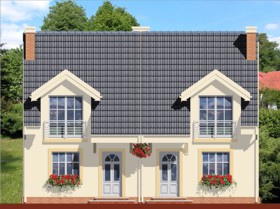 Maja hõlmikpuudes vaade