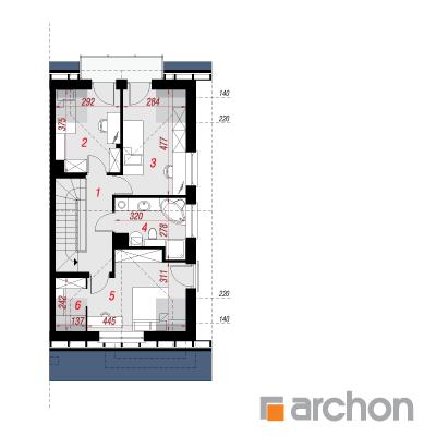  Maja hõlmikpuudes (GB) 2. korruse plaan