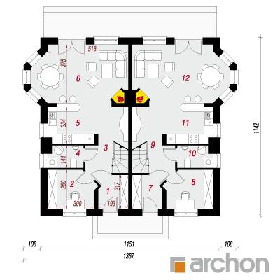  Maja hõlmikpuudes 2 (R2) 1. korruse plaan