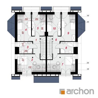 Maja hõlmikpuudes 2 (R2) 2. korruse plaan