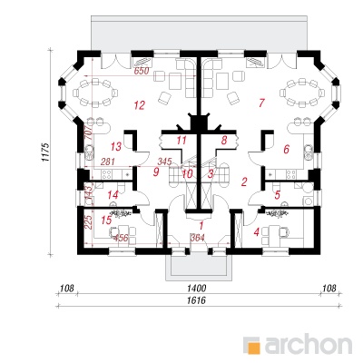  Maja hõlmikpuudes 5 1. korruse plaan