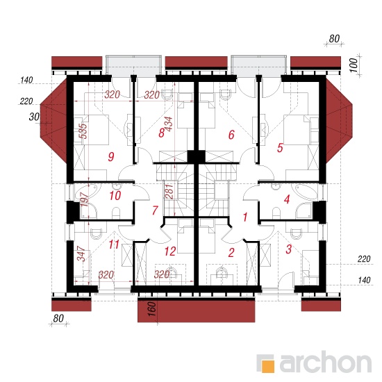  Maja hõlmikpuudes 5 2. korruse plaan
