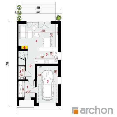  Maja hõlmikpuudes 7 (GB) 1. korruse plaan
