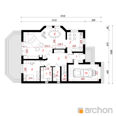  Maja mimoosides 1. korruse plaan