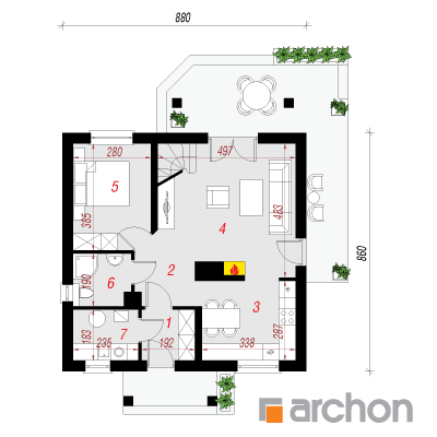  Maja Miniatuurne (N) 1. korruse plaan