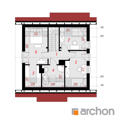  Maja Miniatuurne (N) 2. korruse plaan