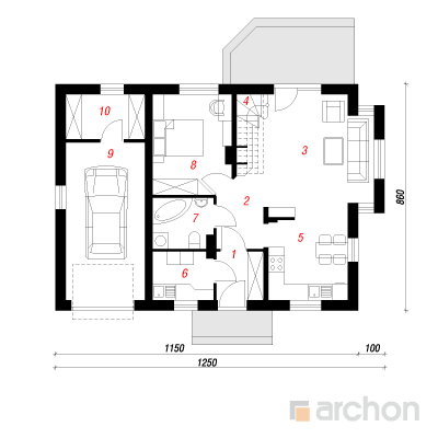  Miniatuurne-2 1. korruse plaan