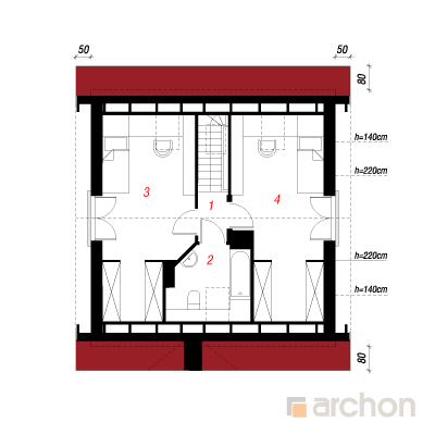  Miniatuurne 2. korruse plaan