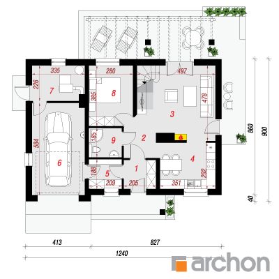  Maja Miniatuurne 2 (N) 1. korruse plaan