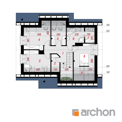  Maja meepõõsalistes 2. korruse plaan
